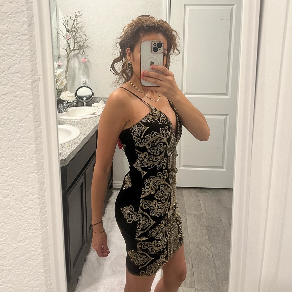 Small black and gold dress